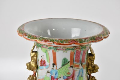 Lot 1008 - A pair of 19th century Chinese Canton vases,...