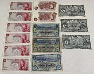 Lot 1402 - A group of Isle of Man banknotes including...