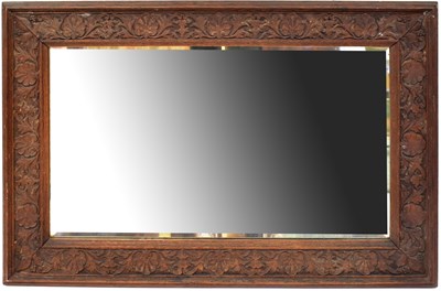 Lot 89 - A rectangular bevel edge mirror