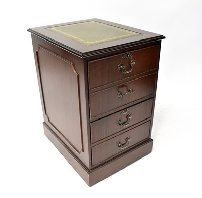 Lot 24 - A Georgian-style mahogany effect two-drawer...