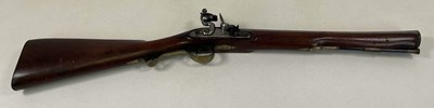 Lot 100 - A circa 1800 flintlock blunderbuss, the...