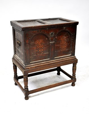 Lot 77 - A late 18th/early 19th century key lock chest