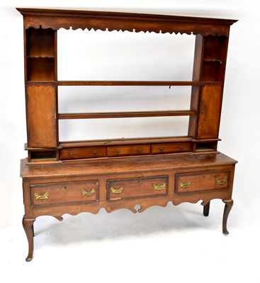 Lot 29 - A late 18th/early 19th century oak dresser,...