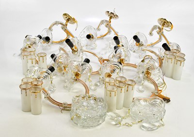 Lot 1526 - A collection of Venetian cut glass light...
