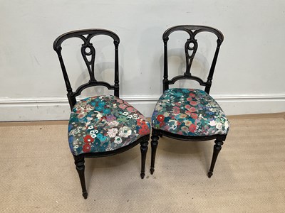 Lot 1024 - A pair of 19th century ebonised Aesthetic...