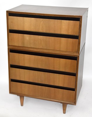 Lot 2568 - MEREDEW FURNITURE; a mid century chest of five...