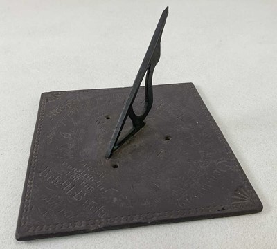 Lot 57 - A mid 19th century slate sundial inscribed...