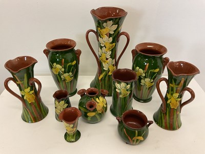 Lot 192 - WATCOMBE TORQUAY POTTERY; a group of pots and...