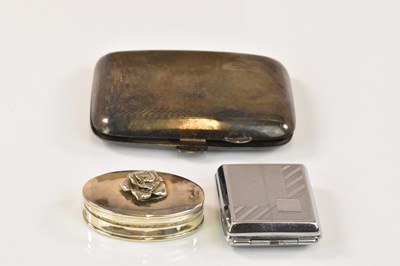 Lot 1522 - A George VI hallmarked silver cigarette case,...