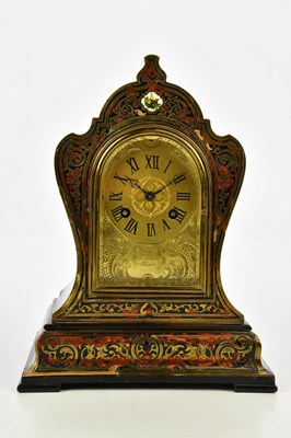 Lot 1325 - A 19th century boulle work mantel clock with...