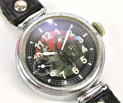 Lot 1190 - A chrome cased Russian military wristwatch,...