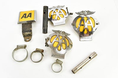 Lot 1463 - A group of four AA car badges.