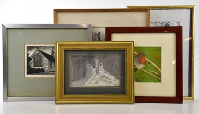 Lot 1671 - A mixed group of five etchings and engravings,...