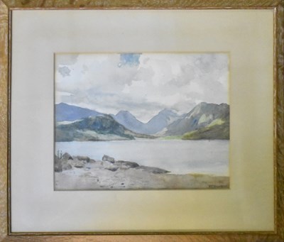 Lot 309 - D MCGREGOR WHYTE; watercolour, rural lake...