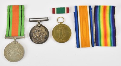 Lot 404 - A pair of WWI medals comprising War Medal and...