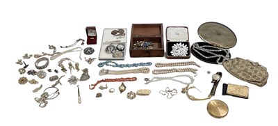 Lot 1356 - A quantity of costume jewellery including...