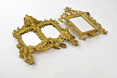 Lot 1062 - Two late 19th/early 20th century ornate gilt...