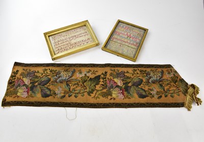 Lot 1556 - Two small alphabet samplers, both approx 23 x...