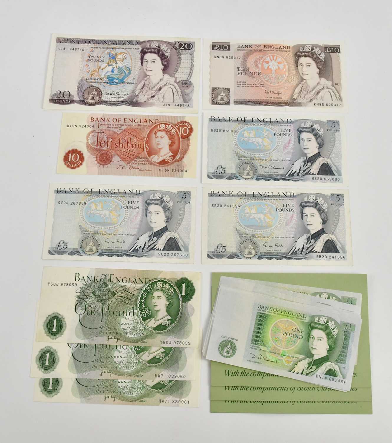 Lot 2666 - A collection of old English banknotes to...