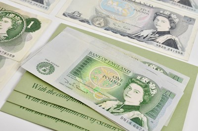 Lot 2666 - A collection of old English banknotes to...