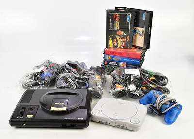 Lot 1605 - SEGA; a Mega Drive game console together with...