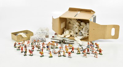 Lot 1635 - A small collection of lead figures including...