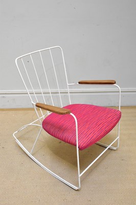 Lot 1215 - ERNEST RACE; an 'Antelope' rocking chair with...