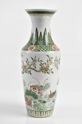 Lot 1025 - A 19th century Chinese Famille Verte vase with...