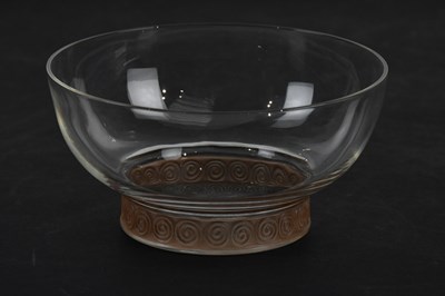 Lot 96 - RENE LALIQUE; an Art Deco glass bowl 'Chinon'...