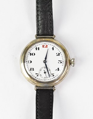Lot 1321 - LONGINES; a hallmarked silver cased manual...