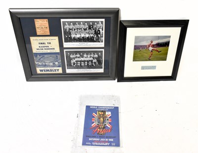 Lot 342 - A framed montage depicting a photograph and...