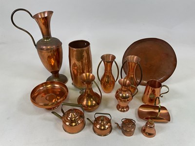 Lot 114 - A quantity of copper items including an HMS...