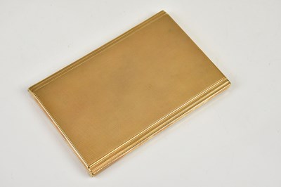 Lot 2 - A 9ct yellow gold cigarette case of...