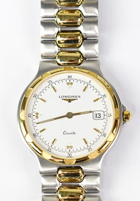 Lot 1320 - LONGINES; a Conquest gentlemen's quartz...