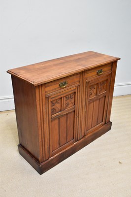 Lot 1051 - A Victorian carved walnut sideboard, with two...