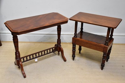 Lot 1052 - A Victorian mahogany side table, height 74cm,...