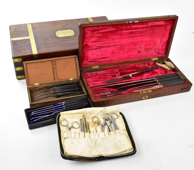 Lot 1376 - A 19th century brass bound mahogany surgeon's...