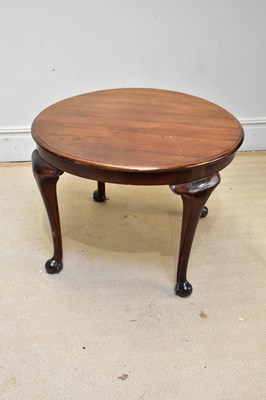 Lot 1204 - A modern mahogany circular top coffee table,...