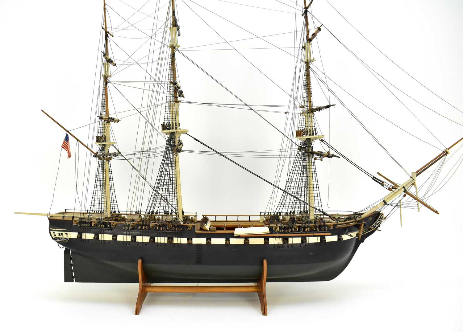 Lot 217 - USS CONSTITUTION; a wooden model of the