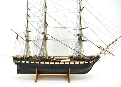 Lot 217 - USS CONSTITUTION; a wooden model of the...