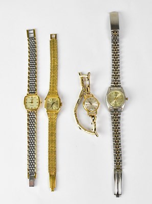 Lot 1354 - Four wristwatches comprising an Omega, the...
