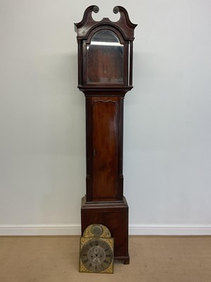 Lot 695 - A George III mahogany and inlaid longcase...