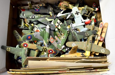 Lot 216 - A large collection of kit model aeroplanes