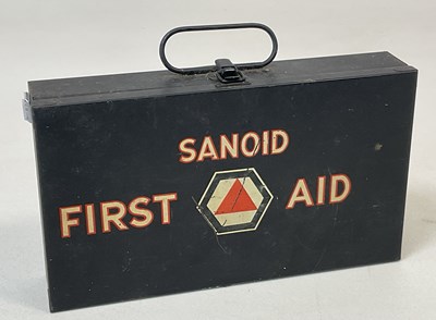 Lot 10 - SANOID; a vintage first aid box, still...