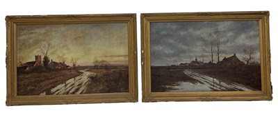 Lot 310 - JOEL OWEN; a pair of early 20th century oils...