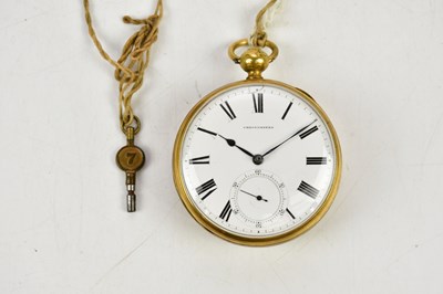 Lot 665 - BANNISTER, COLCHESTER; a brass cased key wind...