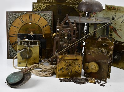 Lot 1304 - A collection of longcase clock movements,...