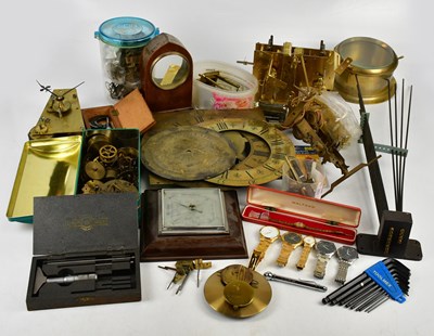 Lot 1305 - A collection of clock and watch movements and...