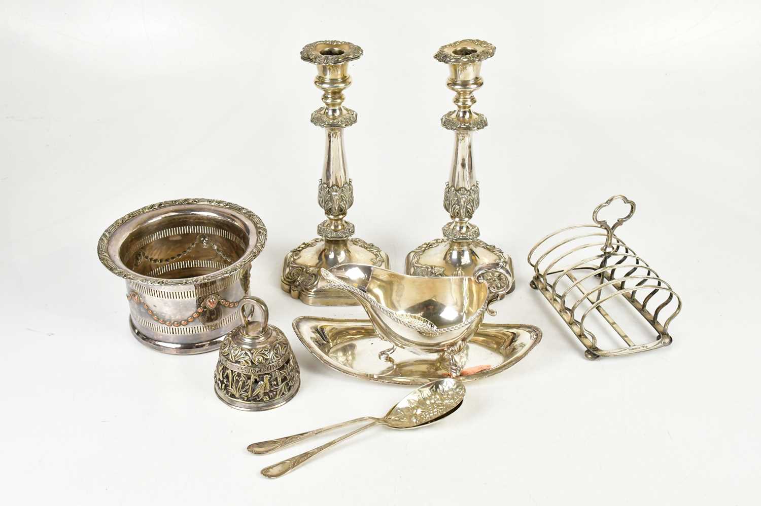 Lot 2035 - A small collection of silver plated items
