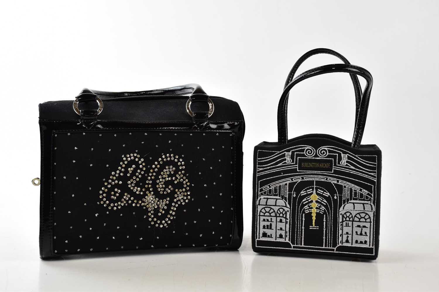 Lot 750 - LULU GUINNESS; an unusual black cloth...